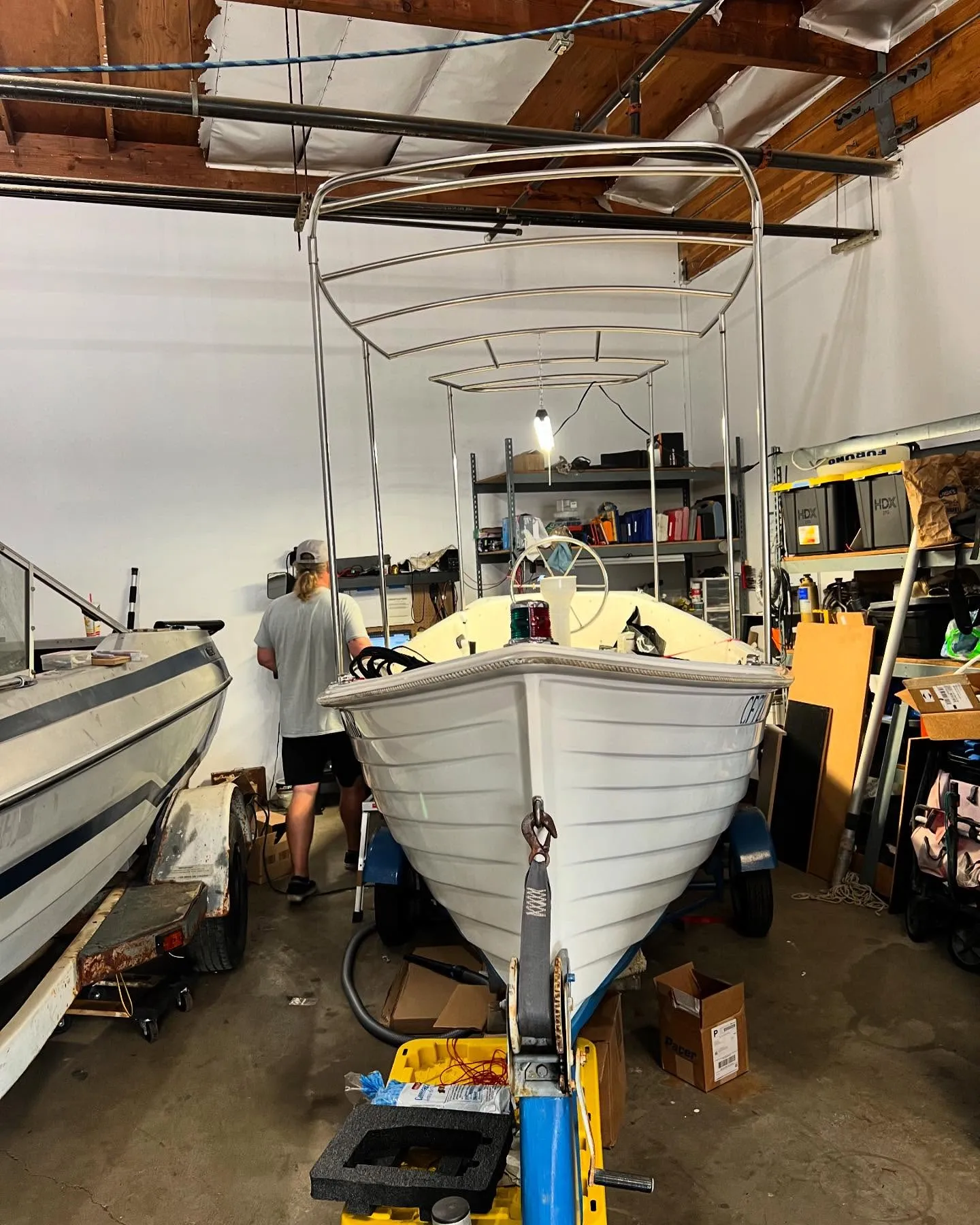 Master electrician working on a boat in Ventura County